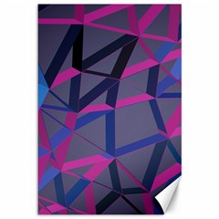 3d Lovely Geo Lines Canvas 12  X 18 