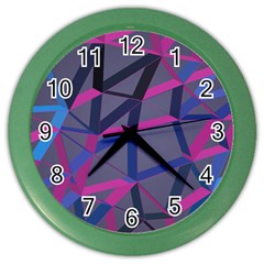 3d Lovely Geo Lines Color Wall Clock