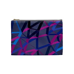 3d Lovely Geo Lines Cosmetic Bag (medium) by Uniqued