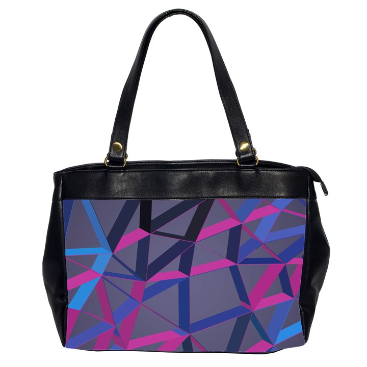 3d Lovely Geo Lines Oversize Office Handbag (2 Sides)