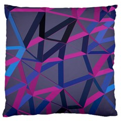 3d Lovely Geo Lines Large Cushion Case (two Sides) by Uniqued