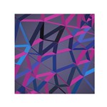 3d Lovely Geo Lines Small Satin Scarf (Square) Front