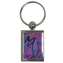 3d Lovely Geo Lines Key Chain (rectangle) by Uniqued