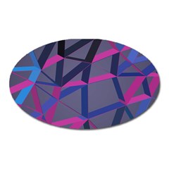 3d Lovely Geo Lines Oval Magnet by Uniqued