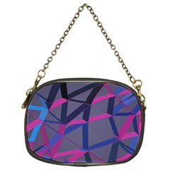 3d Lovely Geo Lines Chain Purse (one Side) by Uniqued