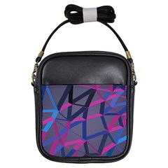 3d Lovely Geo Lines Girls Sling Bag