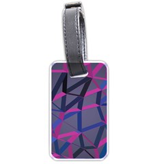 3d Lovely Geo Lines Luggage Tag (one Side) by Uniqued