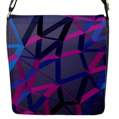 3d Lovely Geo Lines Flap Closure Messenger Bag (s) by Uniqued