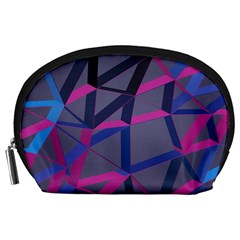 3d Lovely Geo Lines Accessory Pouch (large) by Uniqued