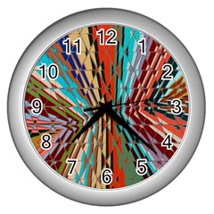 Digital Illusion Wall Clock (silver) by Sparkle