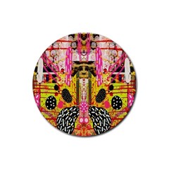 Digital Illusion Rubber Coaster (round) by Sparkle