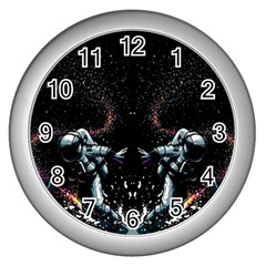 Digital Illusion Wall Clock (silver) by Sparkle