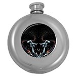 Digital Illusion Round Hip Flask (5 oz) Front