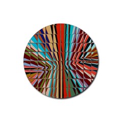 Digital Illusion Rubber Coaster (round) by Sparkle