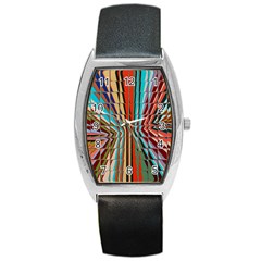 Digital Illusion Barrel Style Metal Watch by Sparkle