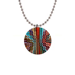 Digital Illusion 1  Button Necklace by Sparkle