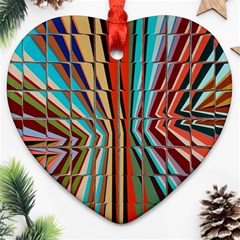 Digital Illusion Heart Ornament (two Sides) by Sparkle