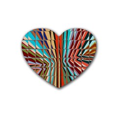 Digital Illusion Rubber Coaster (heart)