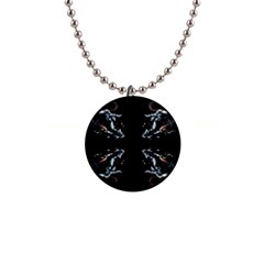 Digital Illusion 1  Button Necklace by Sparkle