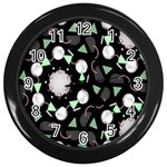 Digital Illusion Wall Clock (Black) Front