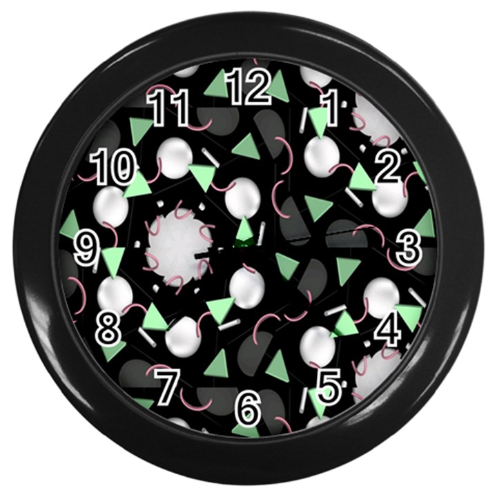 Digital Illusion Wall Clock (Black)