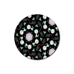 Digital Illusion Rubber Coaster (round) by Sparkle