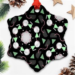 Digital Illusion Snowflake Ornament (two Sides) by Sparkle