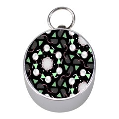 Digital Illusion Mini Silver Compasses by Sparkle