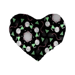 Digital Illusion Standard 16  Premium Flano Heart Shape Cushions