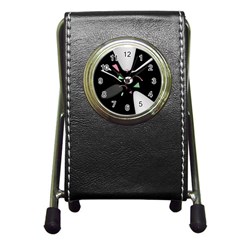 Digital Illusion Pen Holder Desk Clock by Sparkle