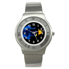 Digital Illusion Stainless Steel Watch by Sparkle