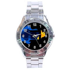 Digital Illusion Stainless Steel Analogue Watch by Sparkle