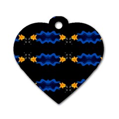 Digital Illusion Dog Tag Heart (two Sides)