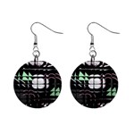 Digital Illusion Mini Button Earrings Front