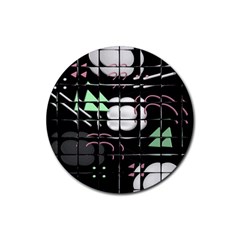 Digital Illusion Rubber Coaster (round) by Sparkle