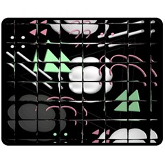 Digital Illusion Double Sided Fleece Blanket (medium)  by Sparkle