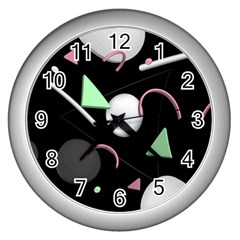 Digital Illusion Wall Clock (silver) by Sparkle