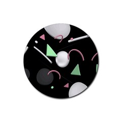 Digital Illusion Rubber Coaster (round) by Sparkle