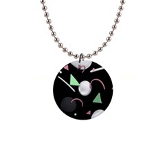 Digital Illusion 1  Button Necklace by Sparkle