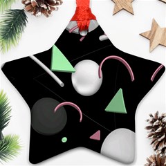 Digital Illusion Star Ornament (two Sides) by Sparkle