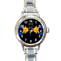 Digital Illusion Round Italian Charm Watch by Sparkle