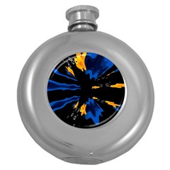 Digital Illusion Round Hip Flask (5 Oz) by Sparkle