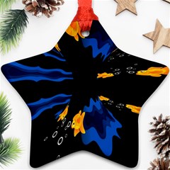 Digital Illusion Star Ornament (two Sides) by Sparkle