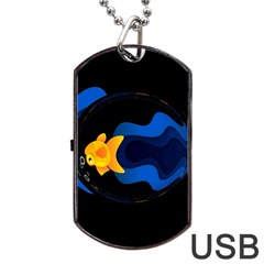 Digital Illusion Dog Tag Usb Flash (two Sides) by Sparkle