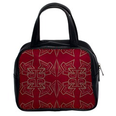 Abstract Pattern Geometric Backgrounds   Classic Handbag (two Sides) by Eskimos