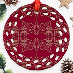 Abstract Pattern Geometric Backgrounds   Round Filigree Ornament (two Sides) by Eskimos