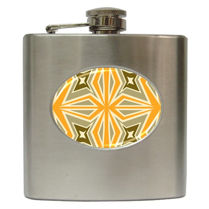 Abstract pattern geometric backgrounds   Hip Flask (6 oz)