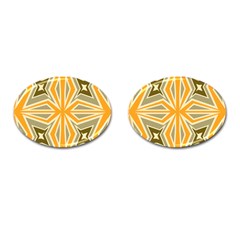 Abstract Pattern Geometric Backgrounds   Cufflinks (oval) by Eskimos