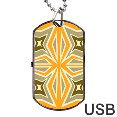 Abstract Pattern Geometric Backgrounds   Dog Tag Usb Flash (two Sides) by Eskimos