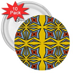 Abstract Pattern Geometric Backgrounds   3  Buttons (10 Pack)  by Eskimos